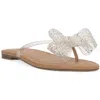 Inc Mabae Womens Bow Embellished Flat Sandals In White