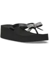 Inc Magentaf Womens Slip On Thong Wedge Sandals In Black