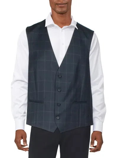 Inc Mens Window Pane Suit Separate Suit Vest In Multi