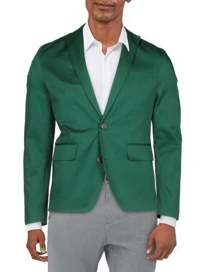 Inc Mens Woven Slim-fit Two-button Blazer In Green