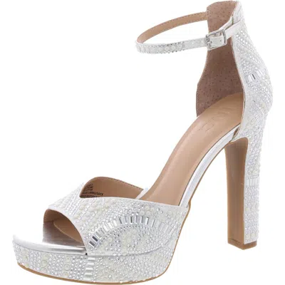Inc Ninel 5 Womens Metallic Rhinestone Platform Sandals In Multi