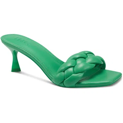 Inc Parker Womens Woven Open Toe Heels In Green