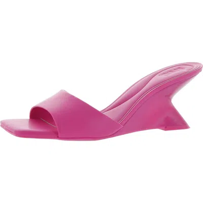Inc Patrise Womens Slip On Peep Toe Slide Sandals In Pink