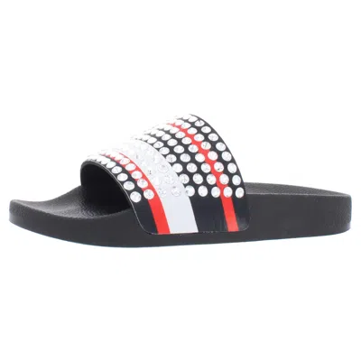 Inc Peymin 23 Womens Embellished Slip On Pool Slides In Multi