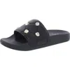 Inc Peymin Womens Faux Leather Quilted Flat Sandals In Black