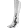 Inc Rajel Womens Snake Print Faux Leather Knee-high Boots In Multi