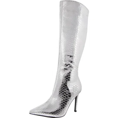 Inc Rajel Womens Snake Print Faux Leather Knee-high Boots In Multi
