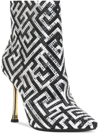 Inc Rakima 3 Womens Embellished Pointed Toe Booties In Multi