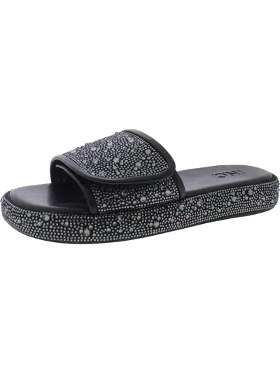 Inc Rayley Womens Rhinestone Man Made Slide Sandals In Multi