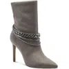 Inc Reanna Womens Faux Suede Pointed Toe Ankle Boots In Gray