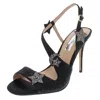 Inc Renita Womens Satin Studded Evening Sandals In Black
