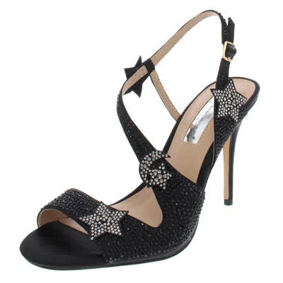 Inc Renita Womens Satin Studded Evening Sandals In Black