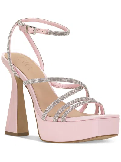 Inc Ritikaf Womens Embellished Strappy Pumps In Pink