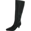 Inc Samey Womens Wide Calf Faux Leather Knee-high Boots In Black