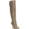 Inc Saveria 5 Womens Rhinestone Tall Over-the-knee Boots In Gold