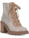 Inc Shada Womens Embellished Textured Combat & Lace-up Boots In Multi