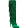 Inc Shyn Womens Faux Suede Tall Knee-high Boots In Green