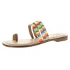 Inc Womens Beads Toe Loop Flat Sandals In Multi