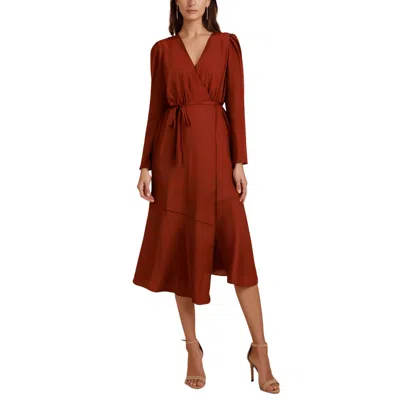 Inc Womens Belted Midi Wrap Dress