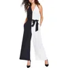 Inc Womens Belted One Shoulder Jumpsuit