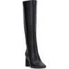Inc Womens Block Heel Faux Leather Knee-high Boots In Black