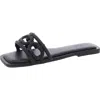 Inc Womens Crystal Open Toe Slide Sandals In Black