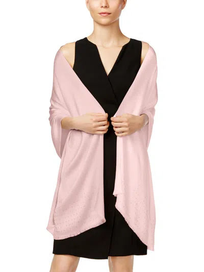 Inc Womens Embellished Fringe Wrap In Pink