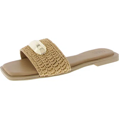 Inc Womens Faux Leather Embellished Slide Sandals In Multi