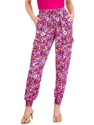 Inc Womens High-rise Pull On Jogger Pants In Multi