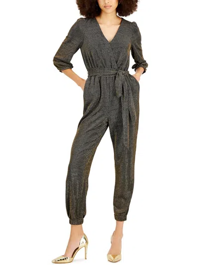 Inc Womens Knit Cropped Jumpsuit In Grey