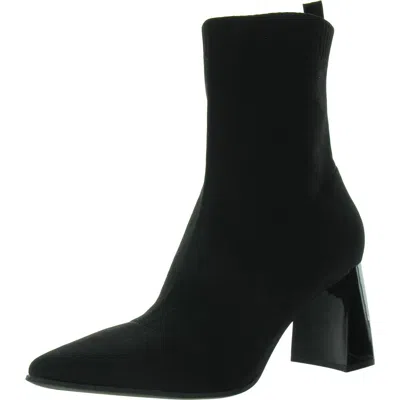Inc Womens Knit Pointed Toe Ankle Boots In Black