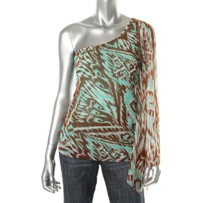 Inc Womens Lined Mesh Blouse In Multi