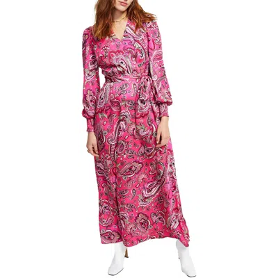 Inc Womens Paisley Belted Maxi Dress In Pink