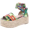 Inc Womens Peep Toe Padded Insole Wedge Sandals In Multi