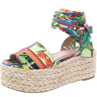 Inc Womens Peep Toe Padded Insole Wedge Sandals In Multi