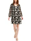 Inc Womens Sheer Midi Shift Dress In Multi