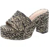 Inc Womens Slip On Peep Toe Block Heel In Multi