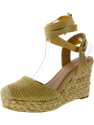 INC WOMENS WOVEN STRAPPY WEDGE SANDALS