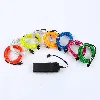 Inc X Neon Led Light Glow El Wire String Strip Rope Tube Decor Car Party + Controller, 10ft-battery Pack ( In Multi