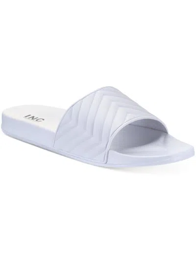 Inc Xander Womens Open Toe Pool Slide Sandals In White