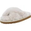 Inc Yayla Womens Faux Fur Slip On Slide Slippers In White