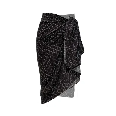Incantevole Milano Women's Cover-up In Black & Cream
