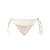 Incantevole Milano Women's Neutrals Knotted Bikini Bottom In Cream & Cappuccino In White