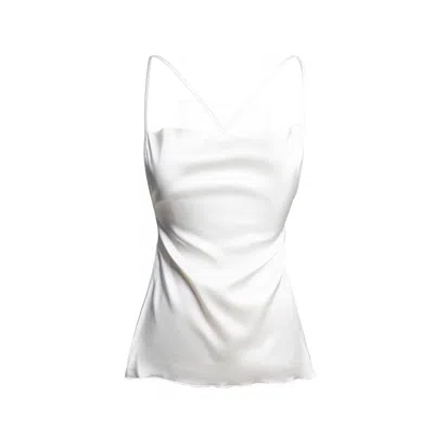 Incantevole Milano Women's Silk Camisole Blouse In White