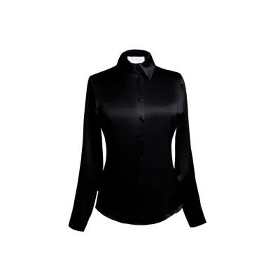 Incantevole Milano Women's Silk Shirt In Black