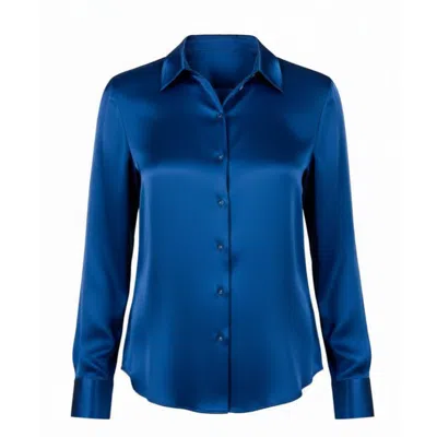 Incantevole Milano Women's Silk Shirt In Blue