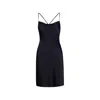 Incantevole Milano Women's Silk Short Dress In Black In Black