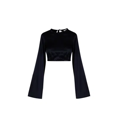 Incantevole Milano Women's Silk Top In Black