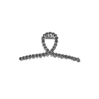 Incantevole Milano Women's Silver Embellished Claw Clip