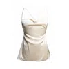 Incantevole Milano Women's White Silk Camisole Blouse In Cream In White